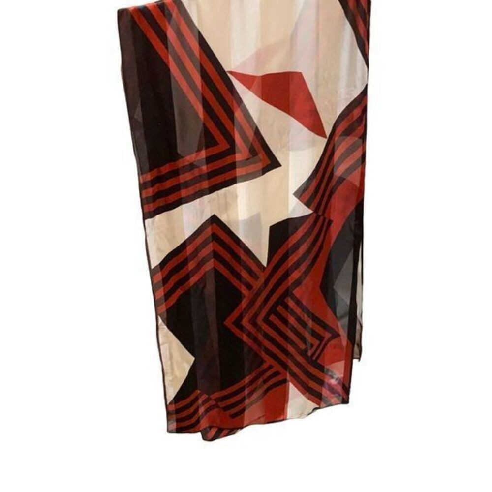 Hiroko Rectangular Silk scarf Red